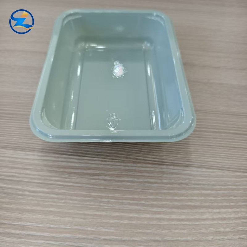 PET tray-0009 Disposable PET Rectangle Food Serving Tray