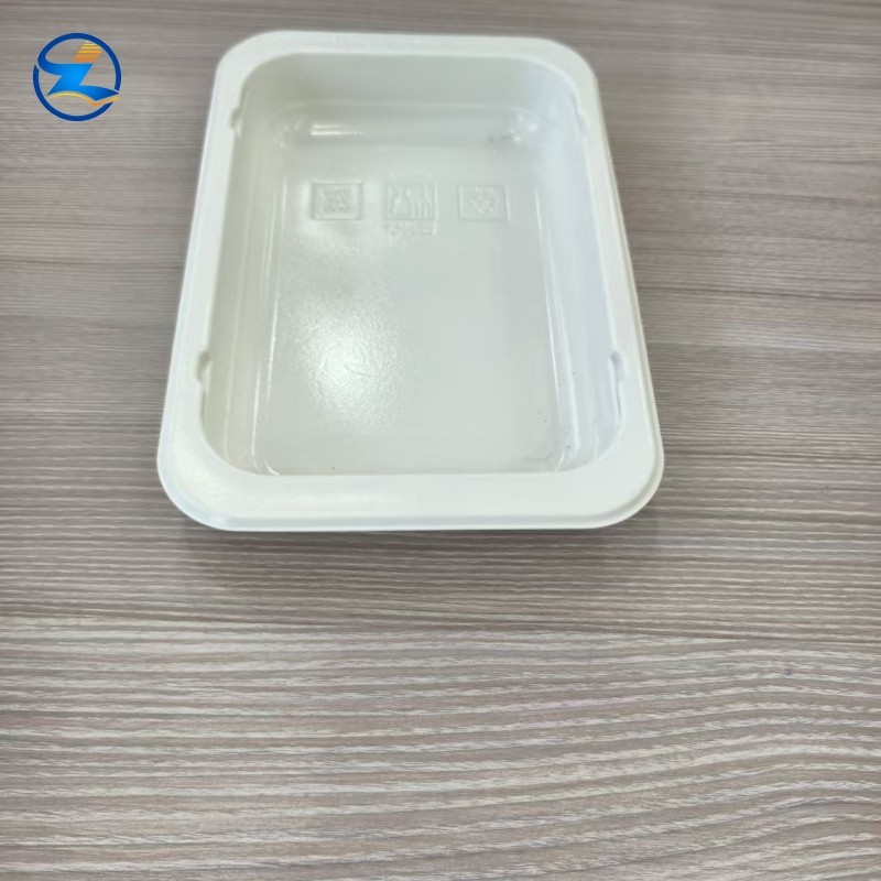 PET tray-0014 Disposable PET Rectangle Food Serving Tray