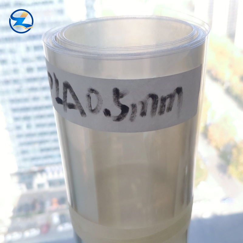 glass clear 0.5mm PLA rigid sheets for thermoforming