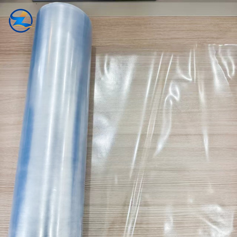 Blue tinted transparent PVC soft film for stationery