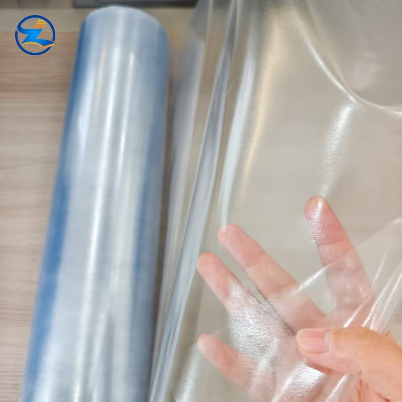 Blue tinted transparent PVC soft film for stationery