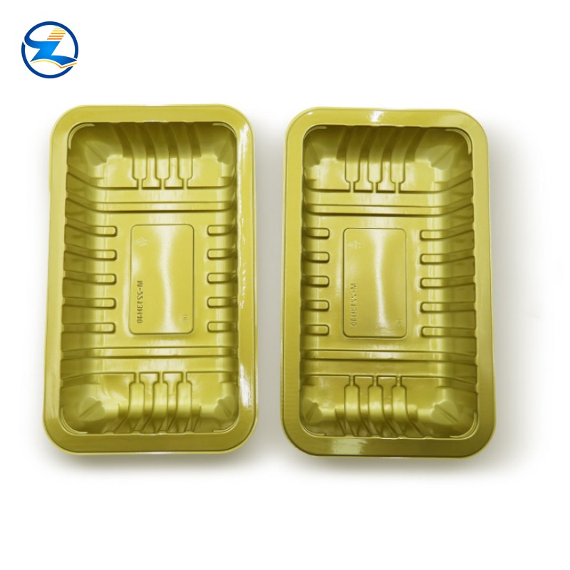 Golden PP Food Tray-001 Golden PP Rigid Film for Food Packaging Tray