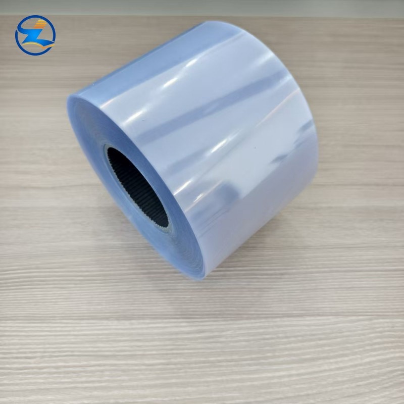 Blue tinted PVC rigid film-002 Transparent PVC Film Thermoforming PVC Rigid Plastic Roll