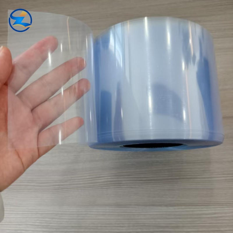 Blue tinted PVC rigid film-004 Transparent PVC Film Thermoforming PVC Rigid Plastic Roll
