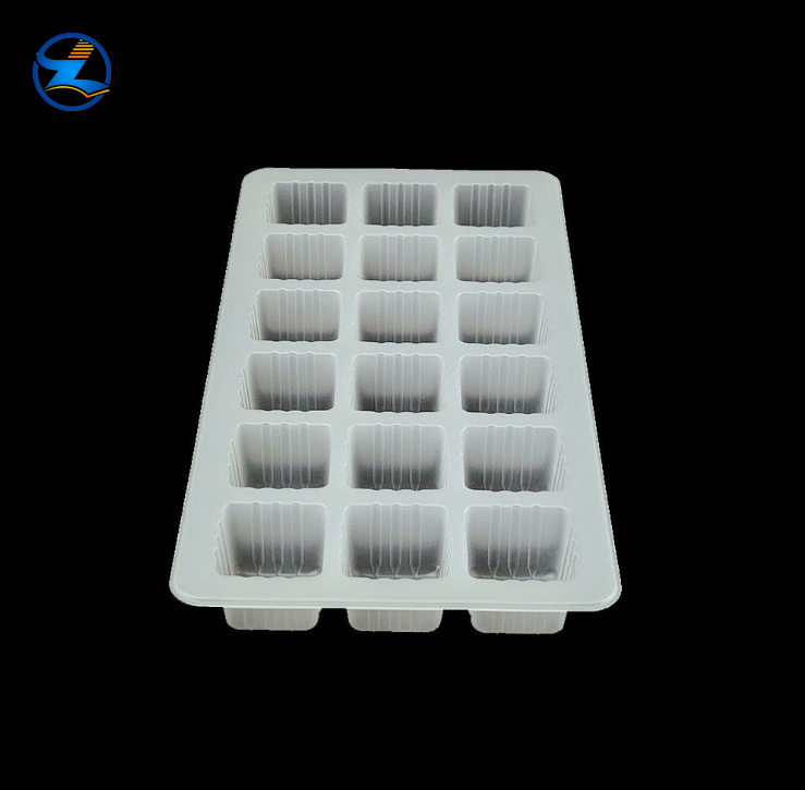 White PP Plastic Blister Trays with 18-compartment