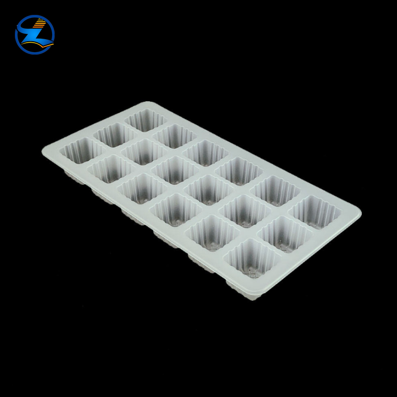 White PP Plastic Blister Trays with 18-compartment