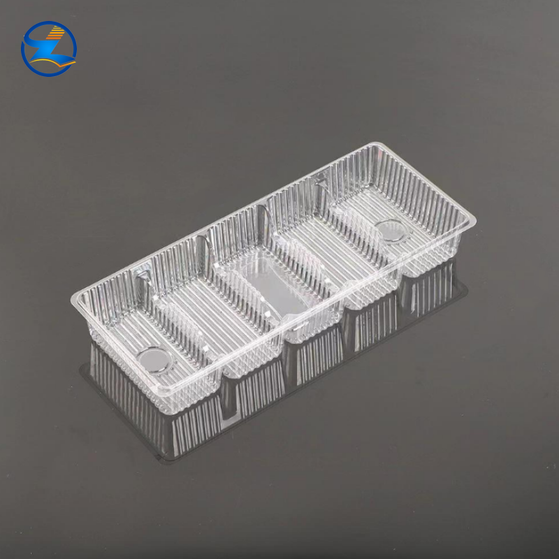 Thermoformed Clear PET Snack Tray with 5 Cavities