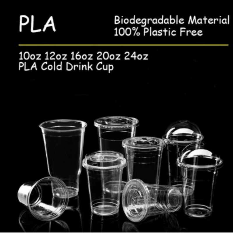 100% Biodegradable material PLA cup