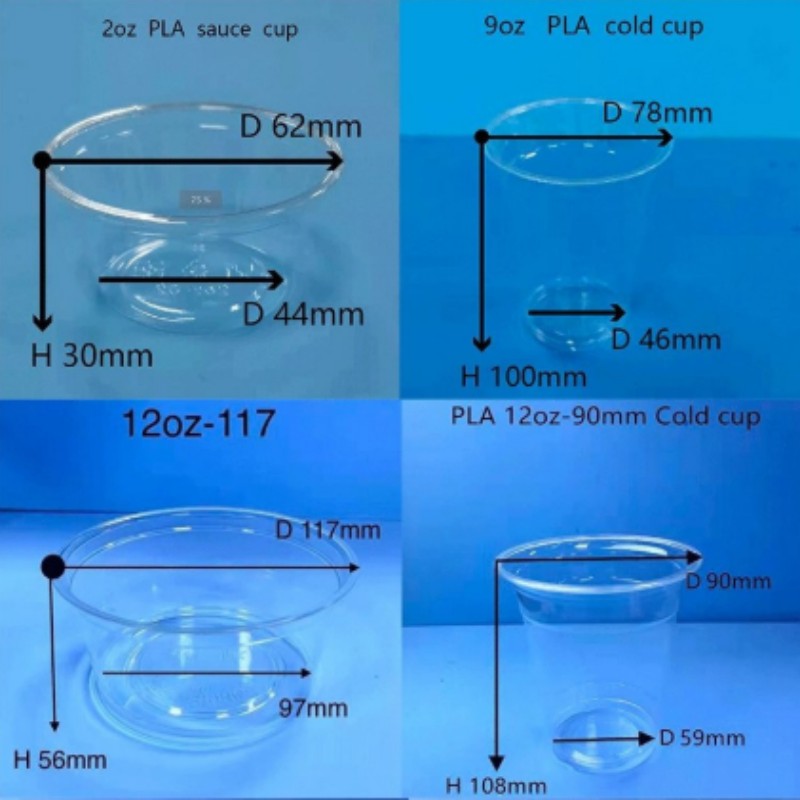 100% Biodegradable material PLA cup