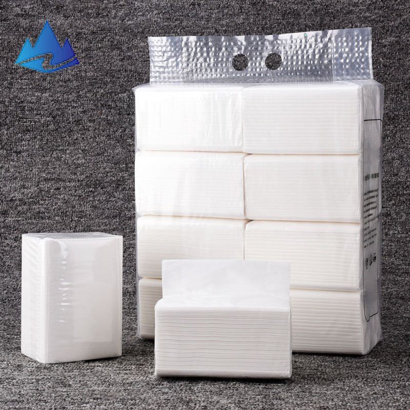 Facial Tissue Paper with White Plastic Packaging