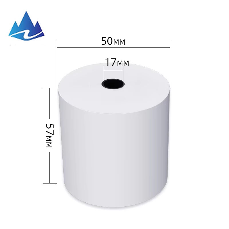 Premium custom-sized thermal paper rolls, 80*80mm and 57*40mm, for cash registers.