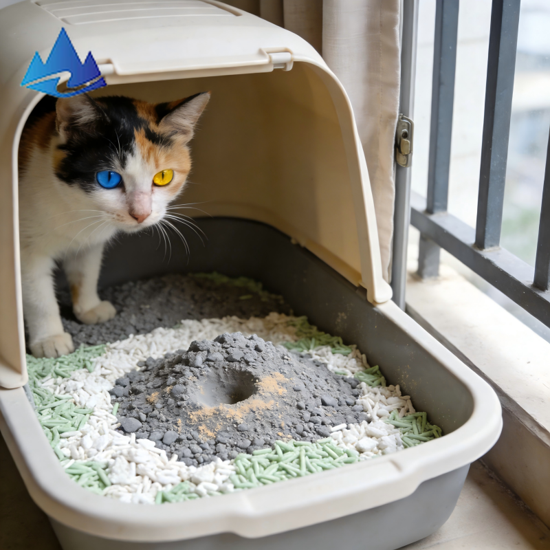 Bentonite crushed cat litter, powerful deodorizing, quick clumping