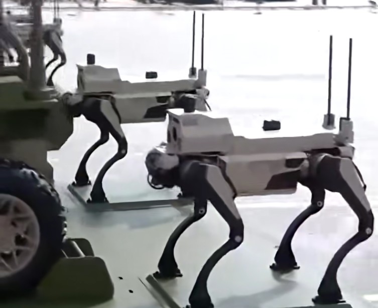 Les chiens robots équipés de moteurs planétaires à articulation ont brillé lors du 93e jour de la victoire en Chine
