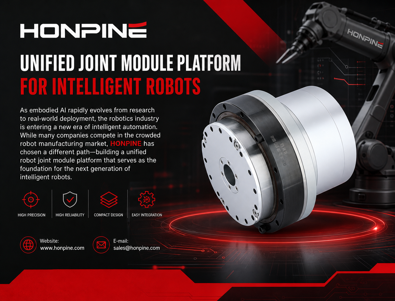 Pourquoi HONPINE construit-elle une plateforme unifiée de modules d’articulations robotiques pour accélérer l’IA incarnée ?