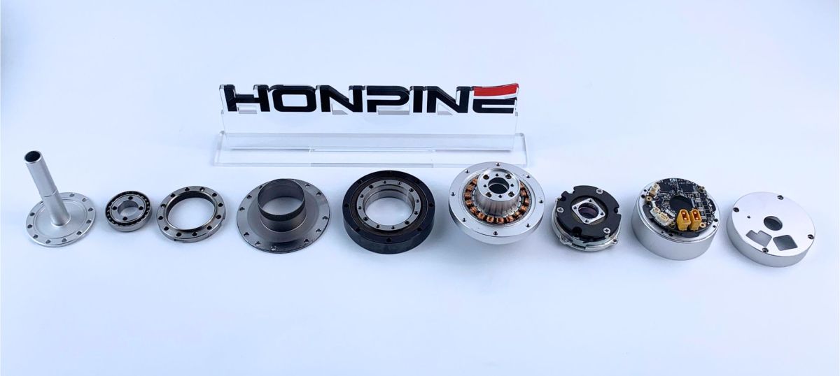 Los módulos de articulación de robot con codificador simple y doble de HONPINE son compatibles con protocolos de comunicación como CAN, CANopen y EtherCAT