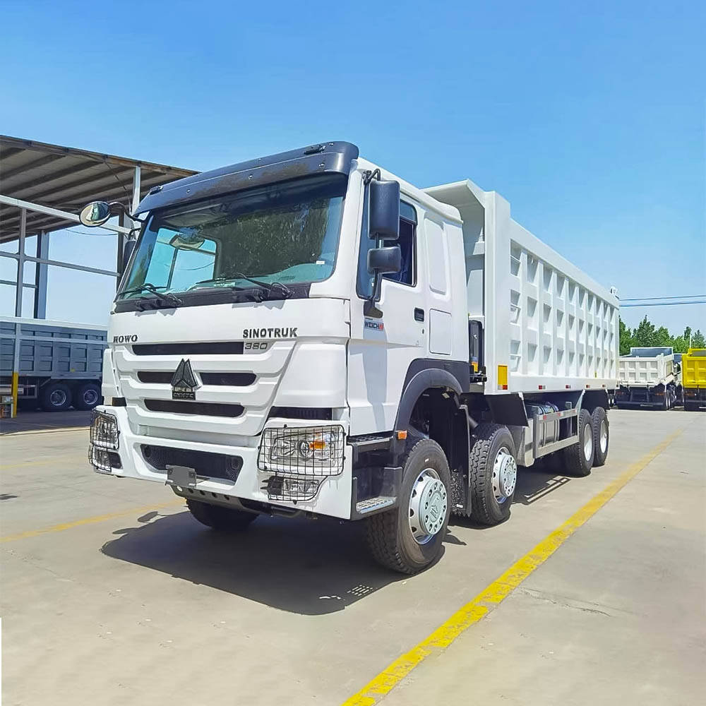 HOWO 380HP 8x4 dump truck front three quarter view