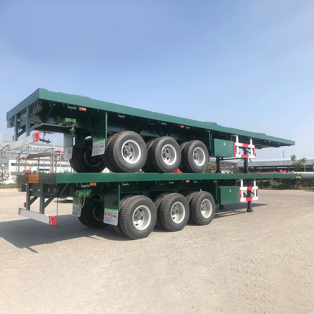 3 Axle 40FT Flatbed Transport Semi Trailer