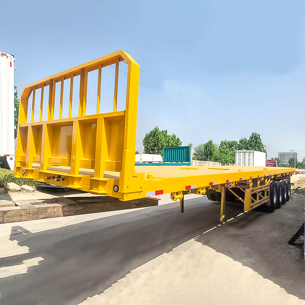 4 Axle 80Ton Flatbed Semi Trailer