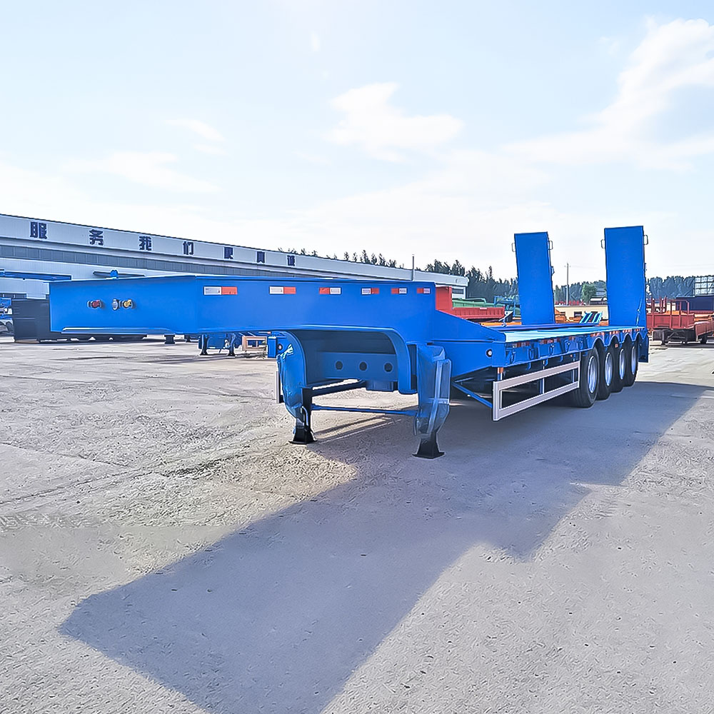 Heavy Duty 80 Ton Lowbed Semi Trailer