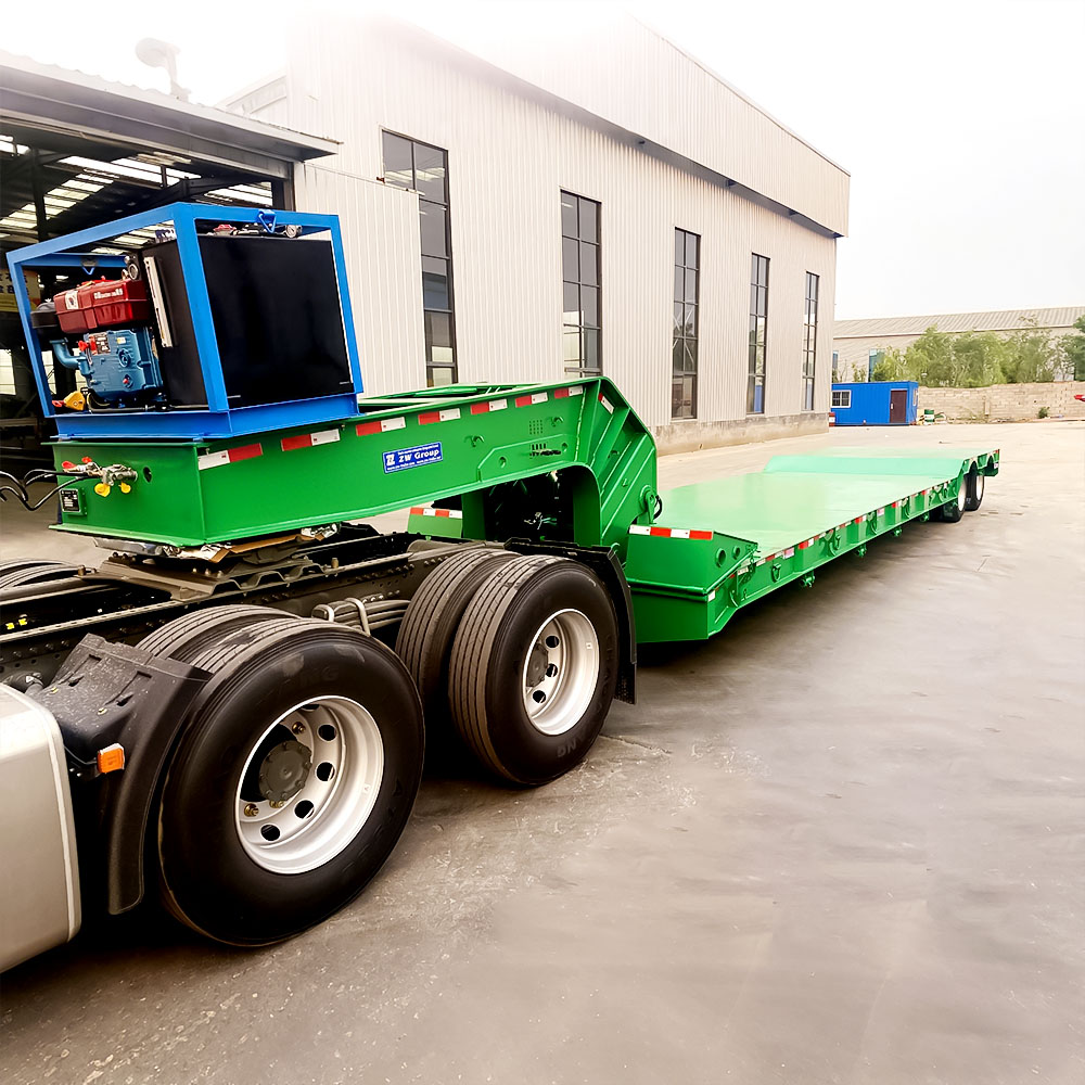 2 Axle 60 Ton RGN Lowboy Trailer