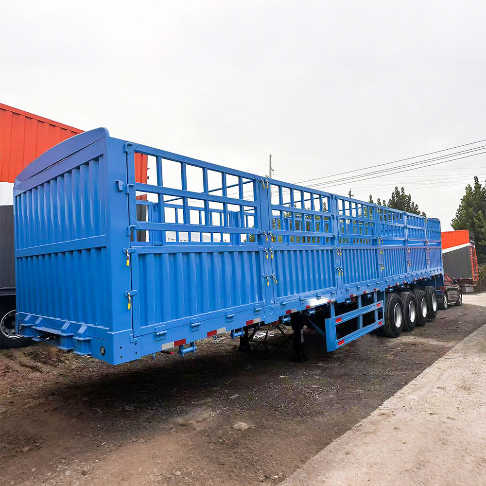 4 Axle Bulk Cargo Fence Transport Trailer