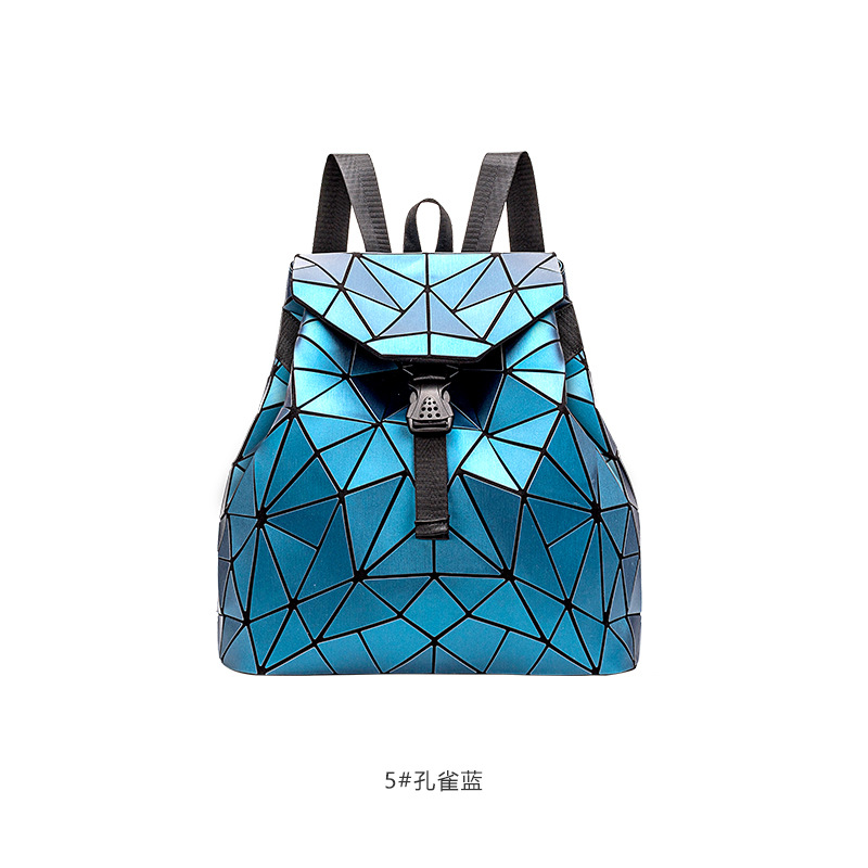 Foreign trade bag 2025 new trend fashionable geometric backpack college style women's drawstring backpack spot wholesale