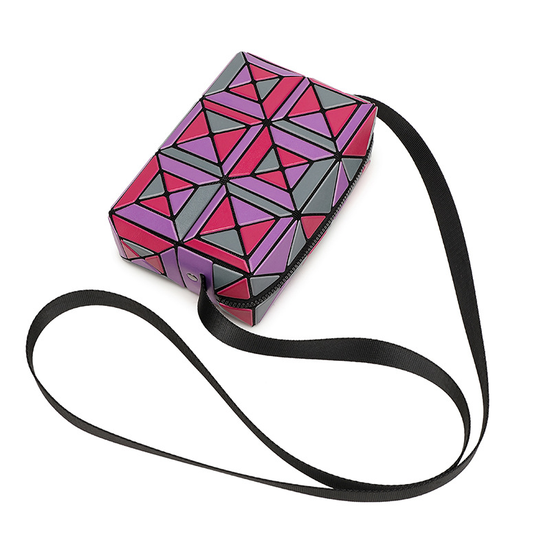 Japanese color blocked Cupid box bag 2025 limited edition diamond grid small square box pillow bag single shoulder diagonal cross bag for women
