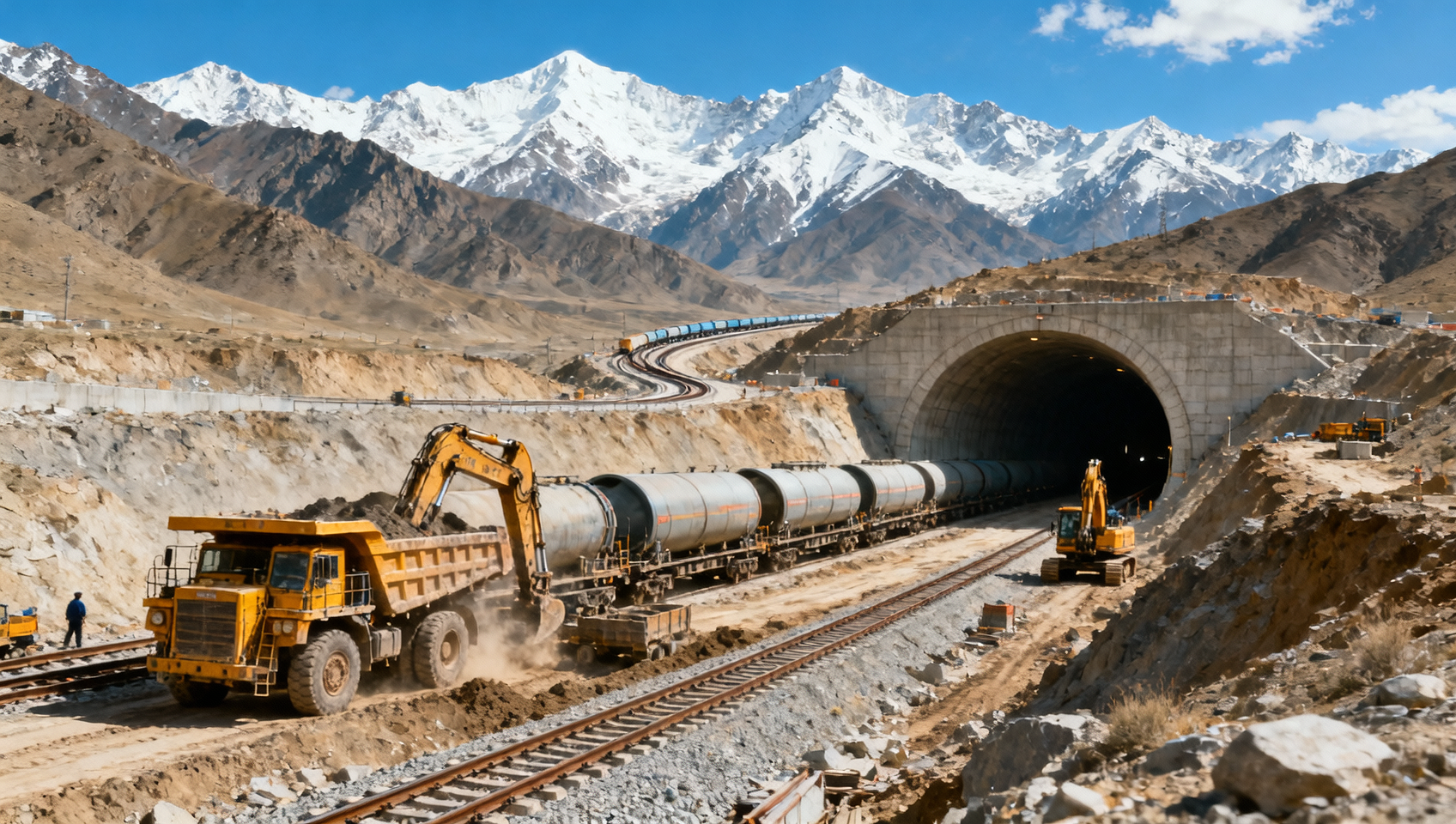 China-Kyrgyzstan-Uzbekistan Railway Enters Critical Construction Phase: Accelerated Export of Heavy Trucks and Engineering Machinery to Central Asia