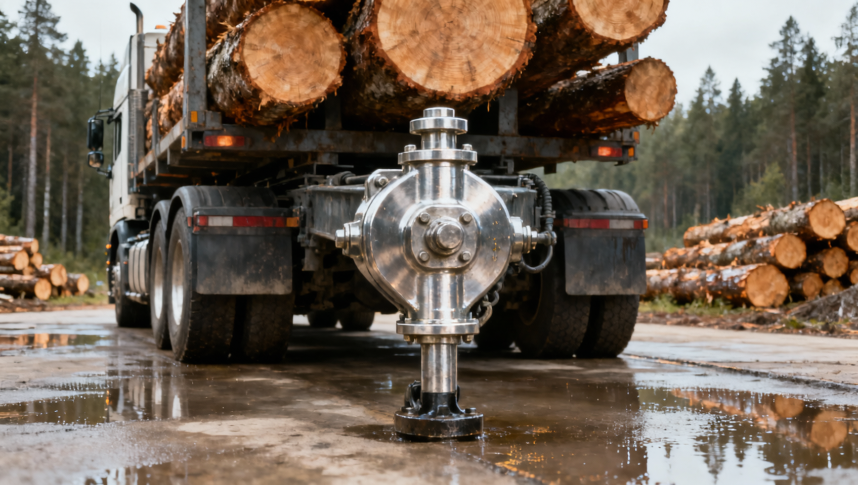 Log truck fifth-wheel wear accelerates when hauling green timber—here’s the data