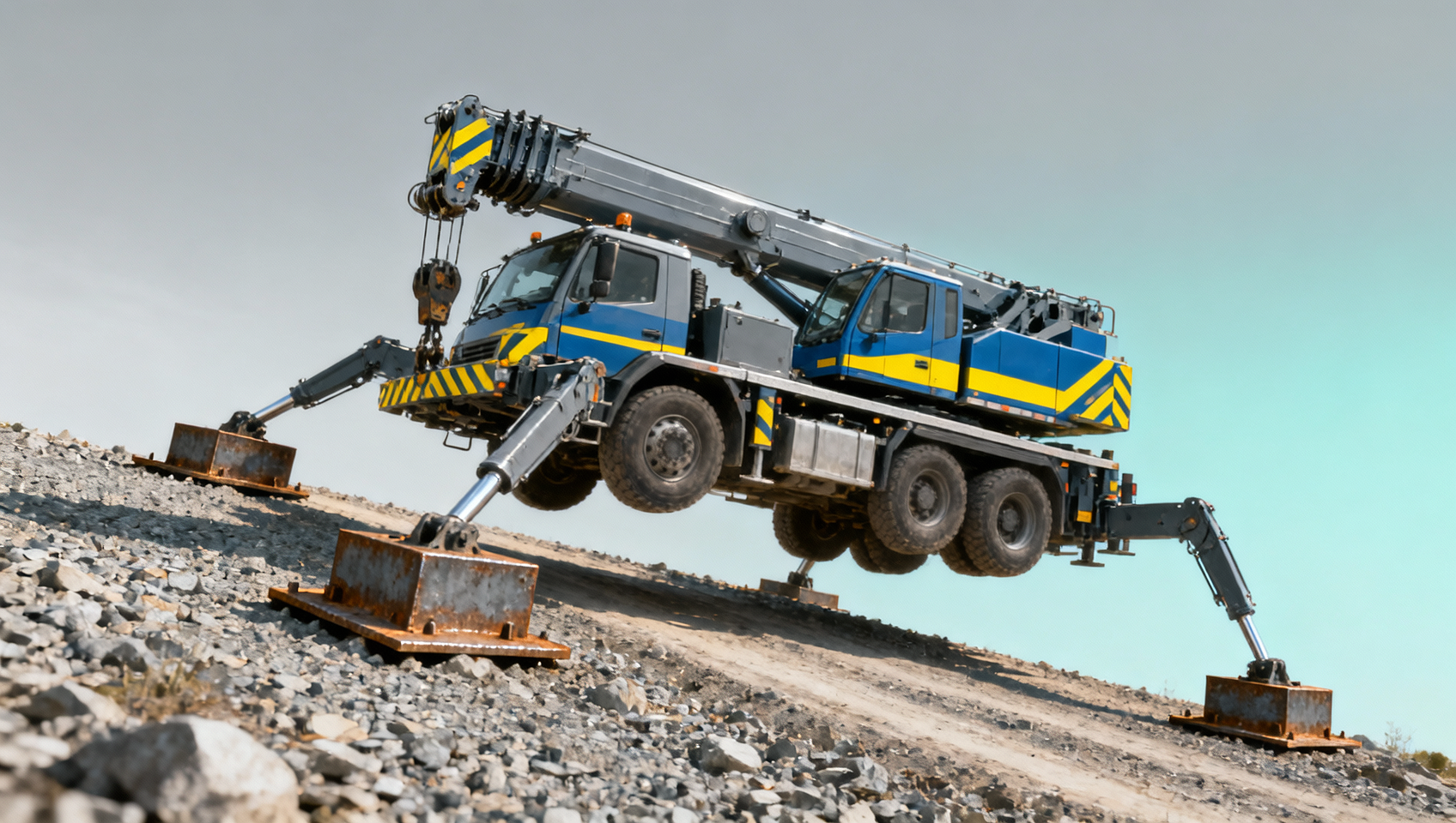 Crane truck stability limits on uneven terrain: ISO standards vs real-world job sites