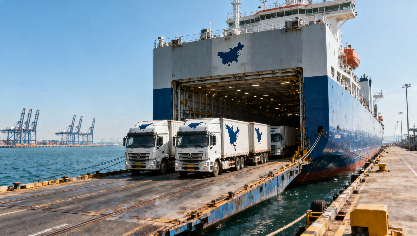 Favorable Sea Conditions in East China Coast Boost Ro-Ro Heavy Truck Exports
