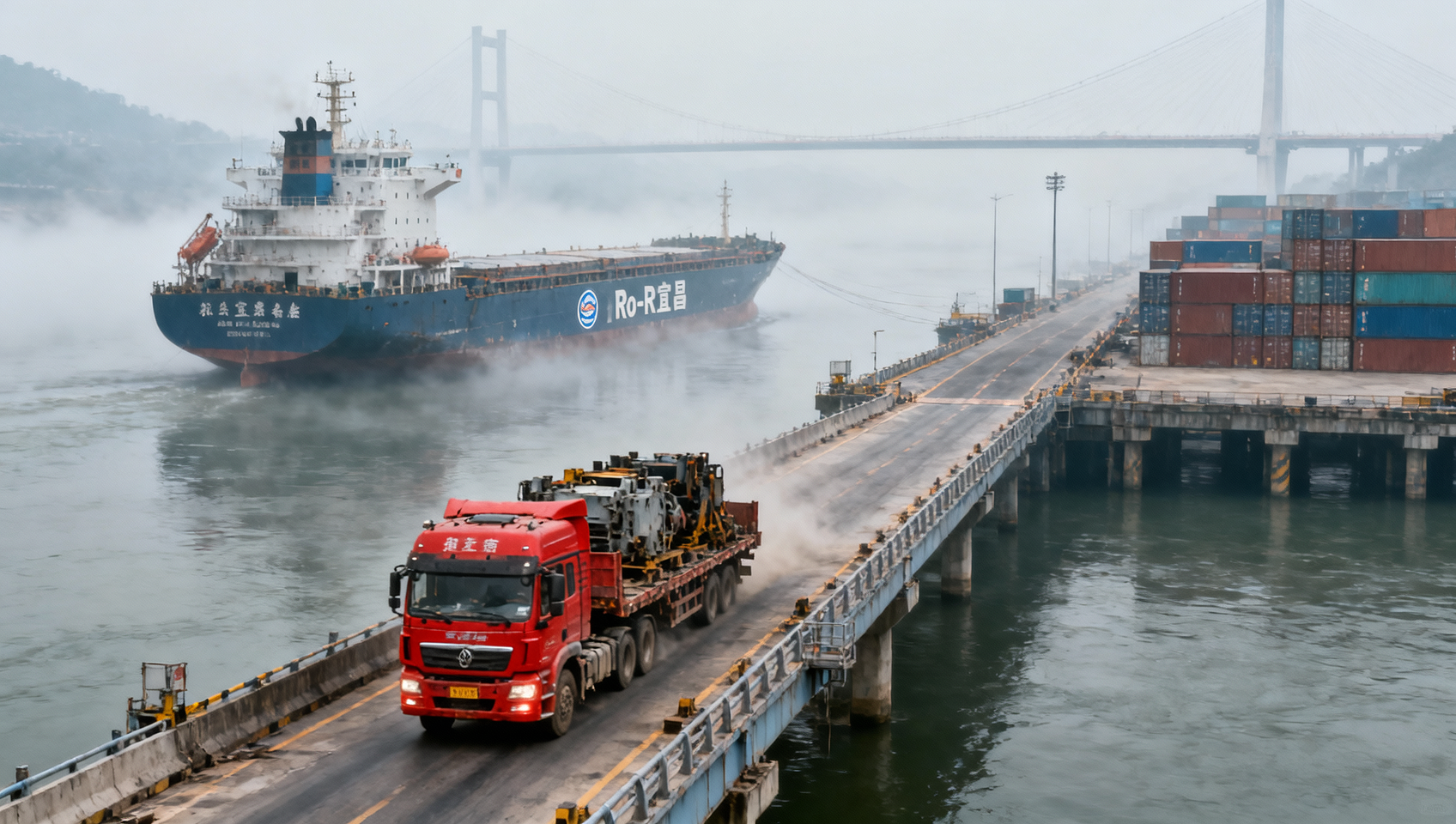 Yichang Yidu MSA Issues Orange Fog Warning, Impacts Yangtze Heavy Cargo & Ro-Ro Shipping