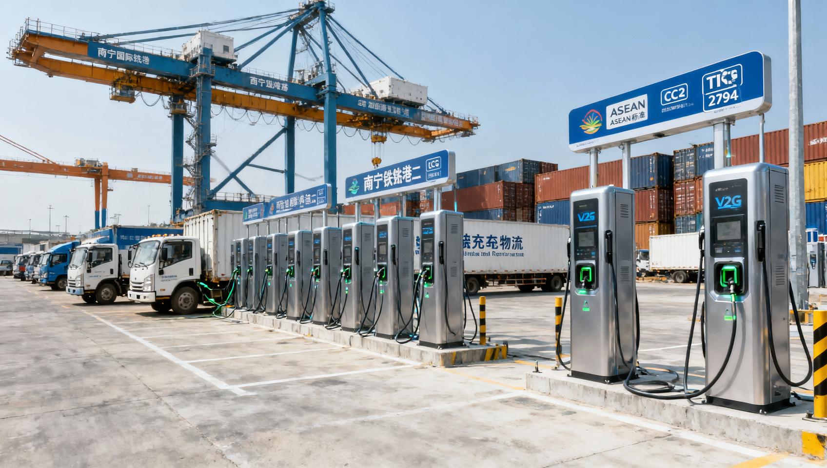 Nanning IRP Launches EV Freight Charging Station for W. Sea-Air Corridor