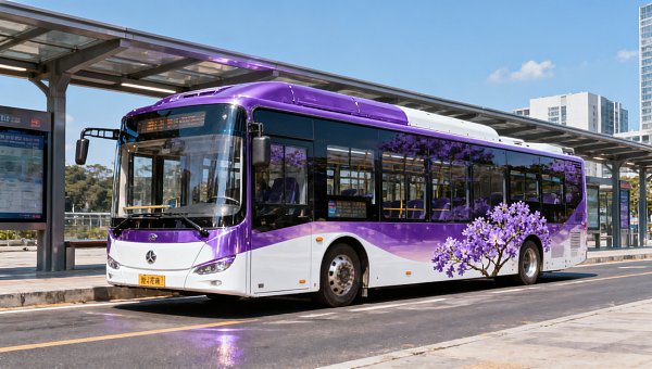 Kunming Launches Jacaranda-Themed EV Buses; Design Draws Interest from South America