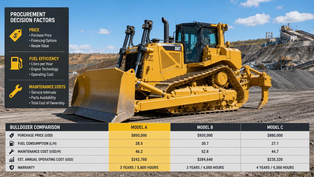 Bulldozer Price vs Operating Cost: What Matters Before Purchase