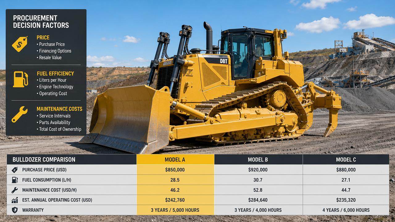 Bulldozer Price vs Operating Cost: What Matters Before Purchase