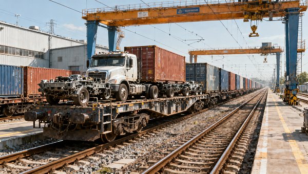 East Corridor Rail Volume Tops 3,000, Lifting Truck Export Reliability