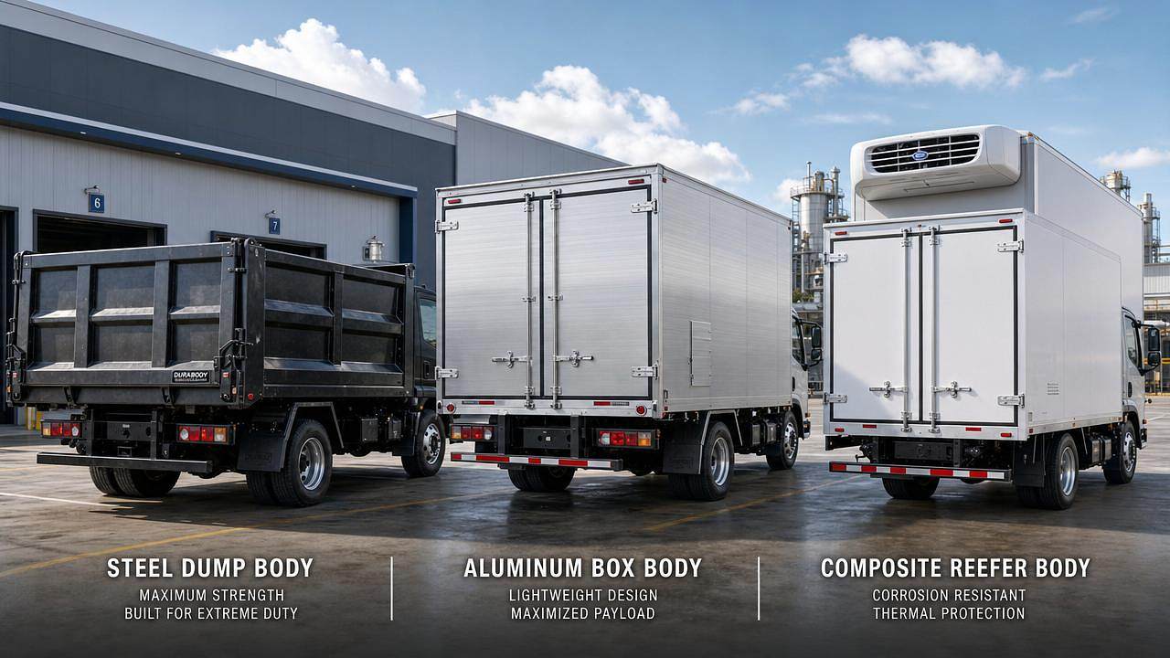 Truck Body Materials Compared: Steel, Aluminum, or Composite?
