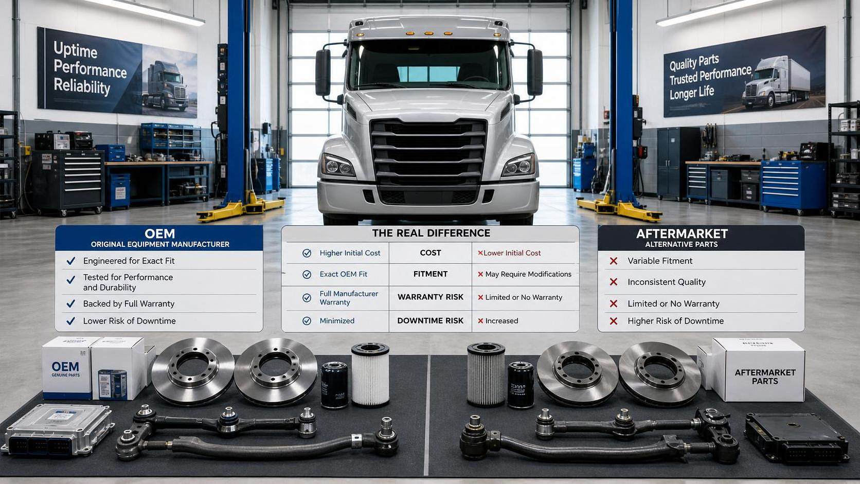 Truck Parts OEM vs Aftermarket: Cost, Fit, and Warranty Risks