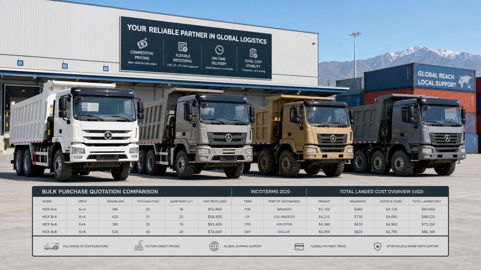How to Compare Truck Tipper Bulk Order Quotes Without Missing Hidden Costs