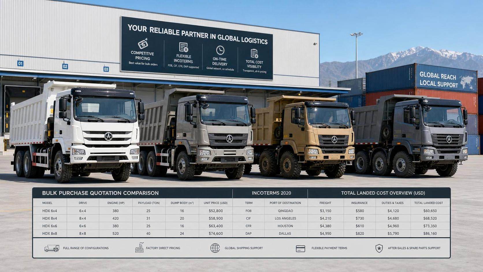 How to Compare Truck Tipper Bulk Order Quotes Without Missing Hidden Costs