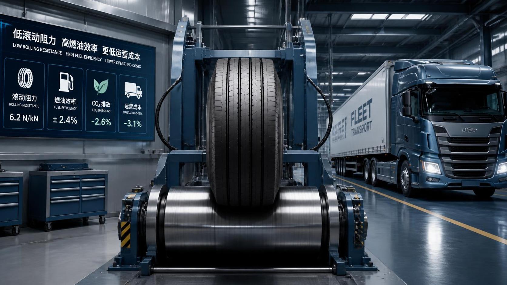 How to compare truck tire rolling resistance for lower fleet fuel costs