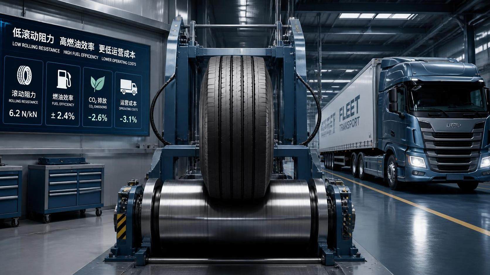 How to compare truck tire rolling resistance for lower fleet fuel costs
