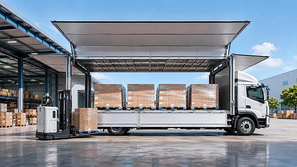 How does a truck wing body improve loading and unloading efficiency?