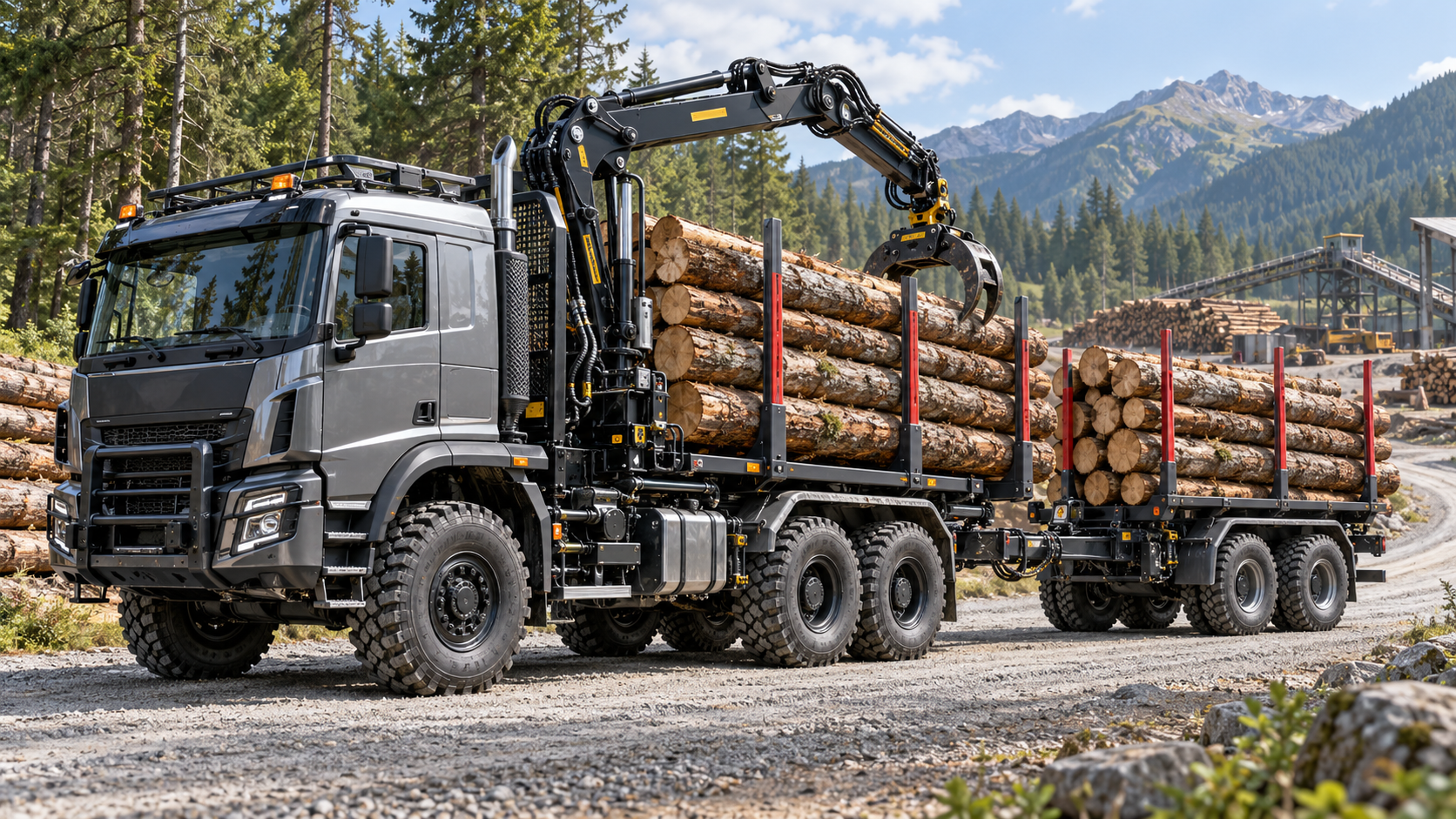 What drives logging truck cost beyond the base purchase price?