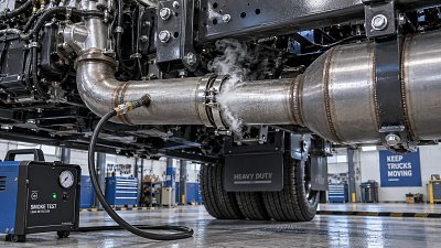 How to locate a truck exhaust system leak before replacing parts