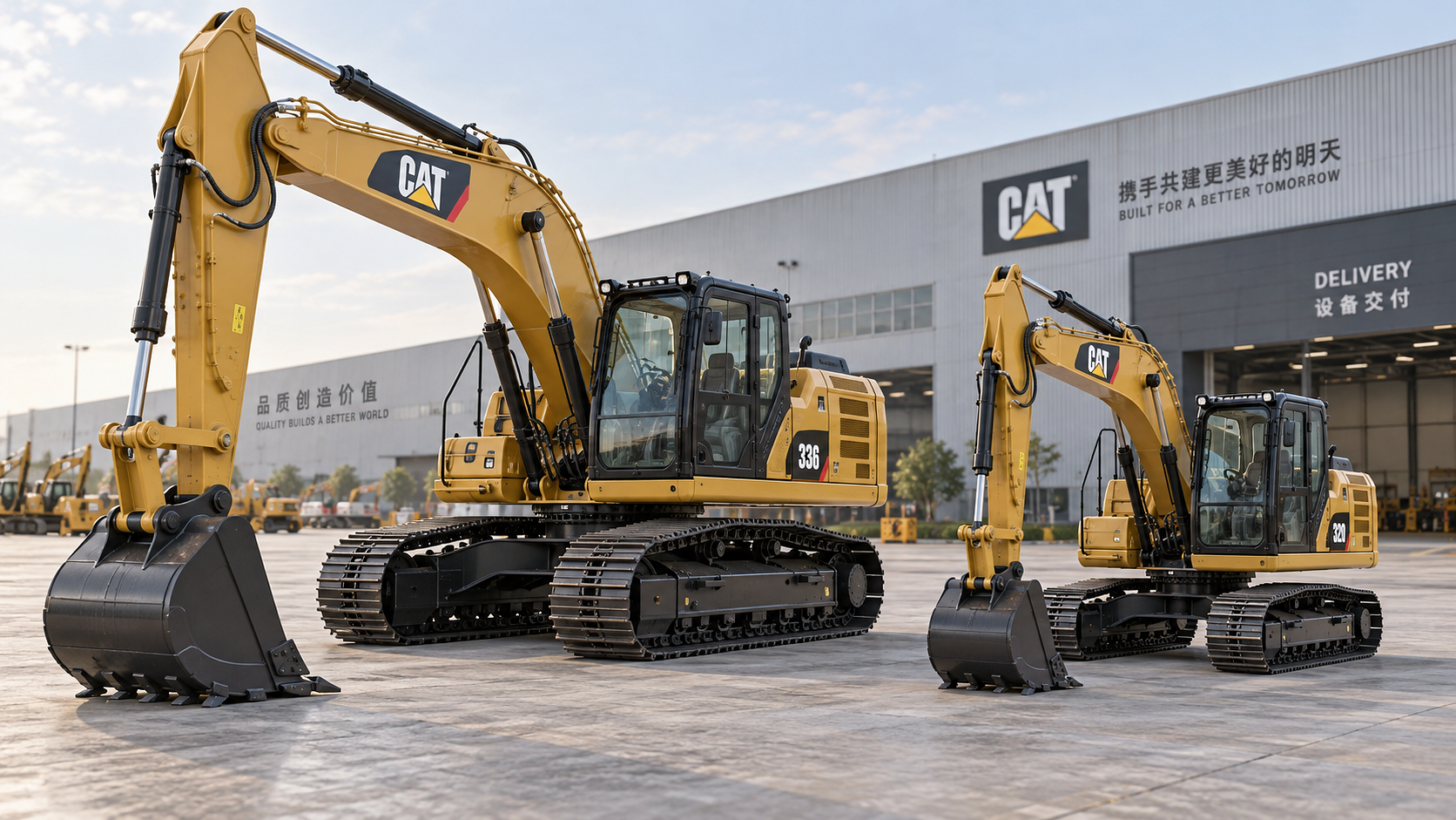 How does operating weight affect the price of a new excavator?
