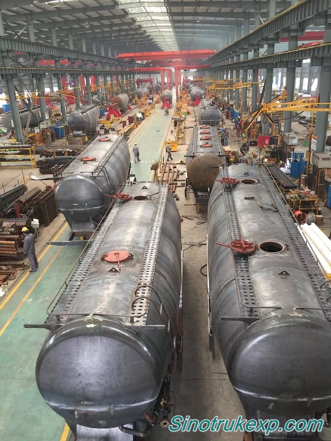 3 Axles Bulk Cement Tank Semi Trailer 55m³ W Type（Carbon Steel Tank)