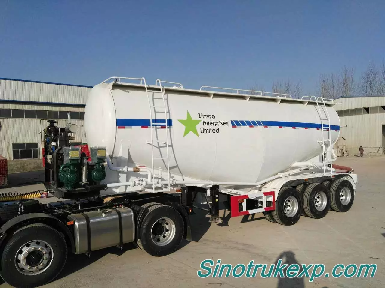 3 Axles Bulk Cement Tank Semi Trailer 55m³ W Type(Carbon Steel Tank) 3 Axles Bulk Cement Tank Semi Trailer 55m³ W Type(Carbon Steel Tank)