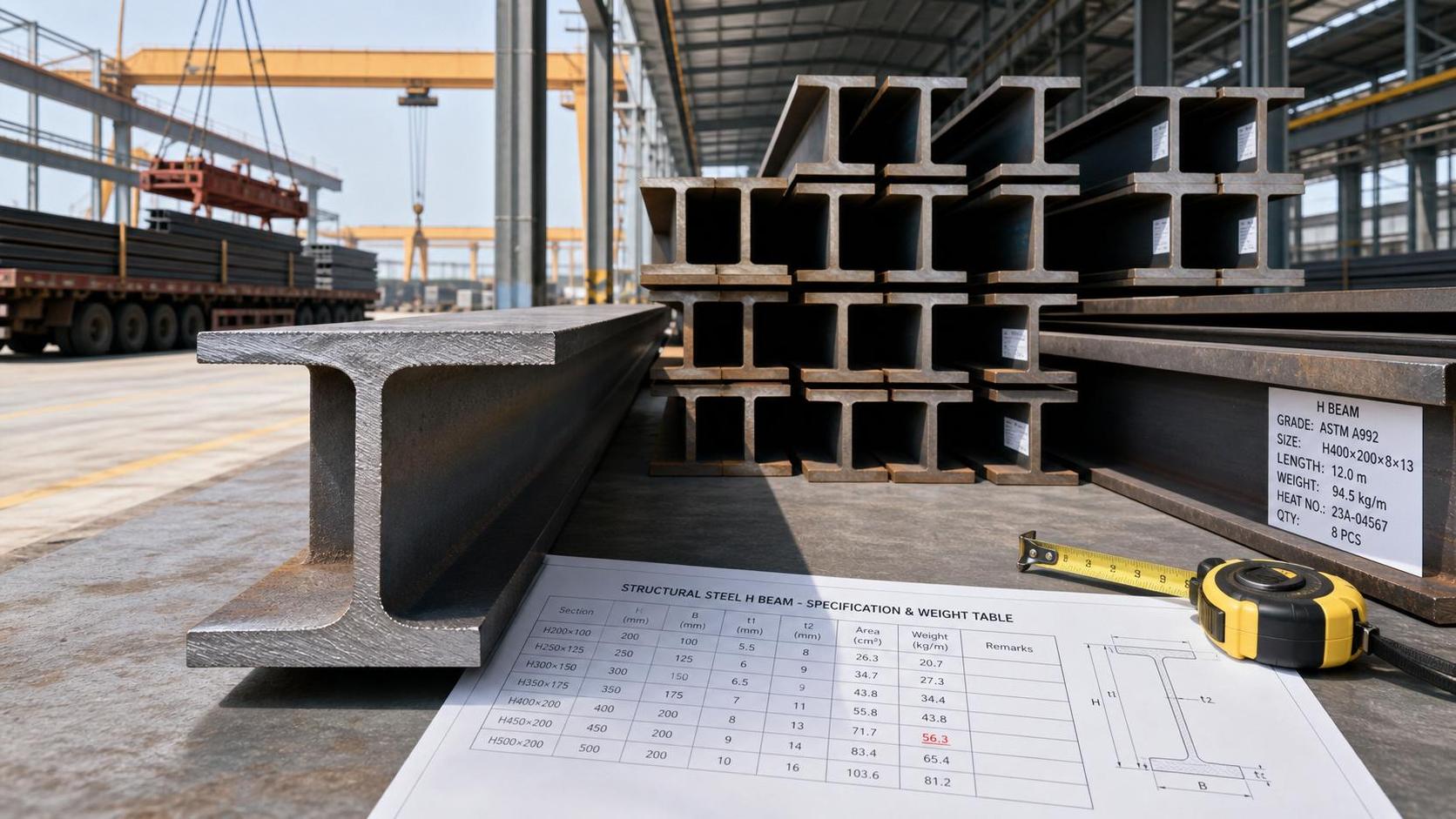 How to Use an H Beam Steel Weight Chart for Load Planning